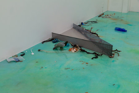 VENICE, ITALY - MAY 11: Installation view of Laure Prouvost, â€œDeep See Blue Surrounding...