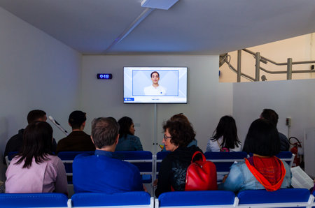 VENICE, ITALY - MAY 11: Installation by Aya Ben Ron, titled Field Hospital X exposed at the Israel pavilion during the 58th International Art exhibition of Venice biennale on May 11, 2019のeditorial素材