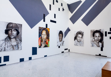 VENICE, ITALY - MAY 09: Installation view of Iris Kensmil,  titled The Measurement of Presence for the Dutch Pavilion at the 58th Venice Biennale on May 09, 2019のeditorial素材