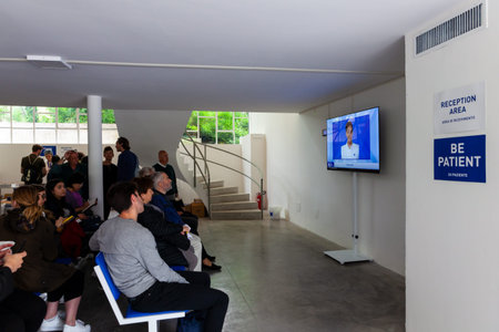 VENICE, ITALY - MAY 11: Installation by Aya Ben Ron, titled Field Hospital X exposed at the Israel...