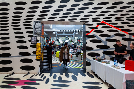 VENICE, ITALY - MAY 09: Restaurant at the 58th Venice Biennale on May 09, 2019
