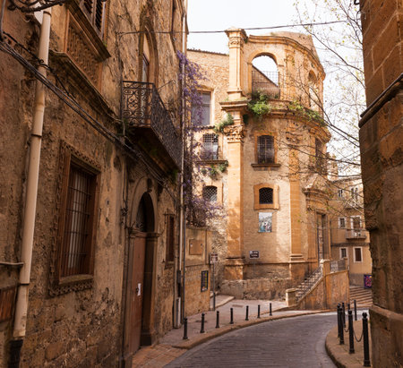 View of the Piazza Armerina street, Sicily. Italyのeditorial素材