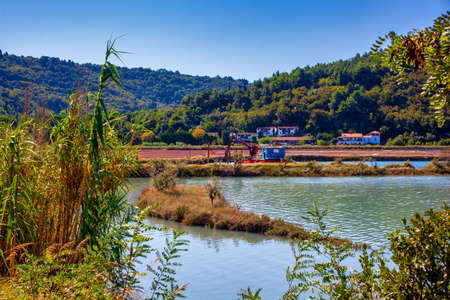 View of the Strunjan nature park in Sloveniaの写真素材
