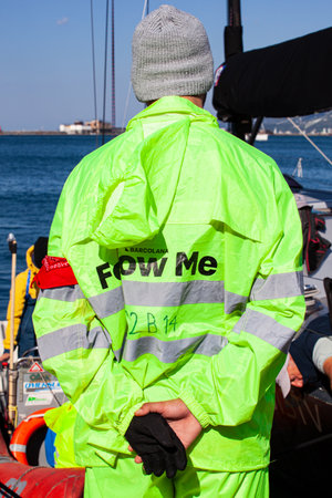 Trieste, Italy - October, 09: The team of service guys during the 52 Â° Barcolana regatta in Trieste sea on October 09, 2021のeditorial素材