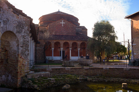 Torcello, Italy - January, 06: View of the Santa Fosca Church in Torcello on January 06, 2022のeditorial素材
