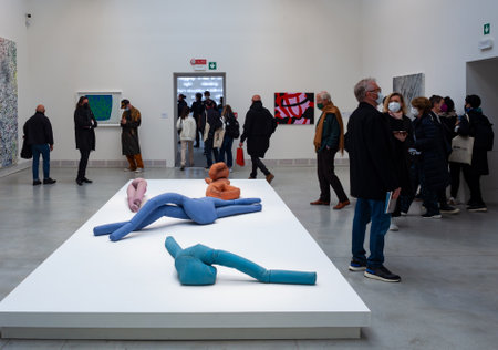 VENICE, ITALY - April 20: Installation titled The Jumpsuit Theme by Sara Enrico at the 59th International Art exhibition of Venice biennale on April 20, 2022のeditorial素材