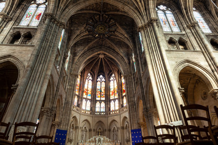 Exterior facade of the Saint Louis des Chartrons Catholic Church in Bordeaux, Franceのeditorial素材