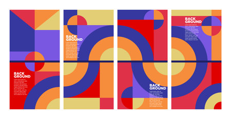Cover and Poster Design Template. Trendy Abstract Colorful Geometric for Cover, book, social media...