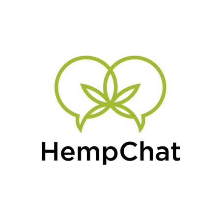 cannabis chat bubble logo designのイラスト素材