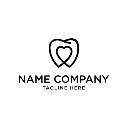 Tooth Heart Conference dentist logo designのイラスト素材