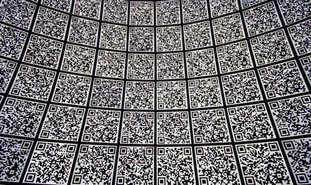 Background image repeating QR code.