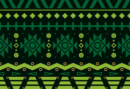 Geometric ethnic oriental seamless pattern traditional Design inspiration for background, carpet, wallpaper, clothing,wrapping,Batik,fabric,Vector illustration.greenのイラスト素材