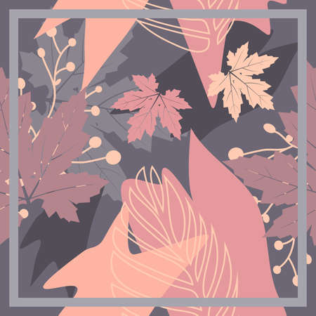 Seamless pattern of hijab motif with foliage design. pastel color. vector design inspirational.のイラスト素材