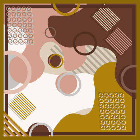 Design of hijab or scarf motifs with abstract patterns. can be used also for other fabric patterns or wallpaper.vector design inspirationのイラスト素材