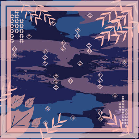 Pattern of hijab motif design with abstract design. Silk scarf pattern vector design inspirationのイラスト素材