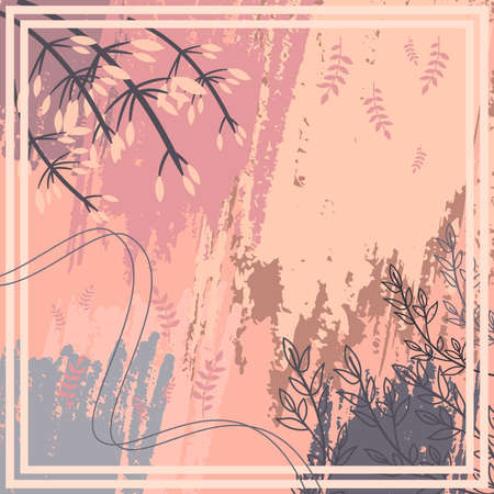 Design of hijab or scarf motifs with abstract foliage patterns. can be used also for other fabric patterns or wallpaper.vector design inspirationのイラスト素材