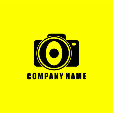 camera photography simple logo or icon vector design template. silhouette of photography. business identity. brand symbolのイラスト素材