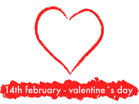 Valentine´s day heart isolated on white backgrundのイラスト素材