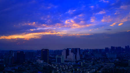 Chengdu night viewのeditorial素材