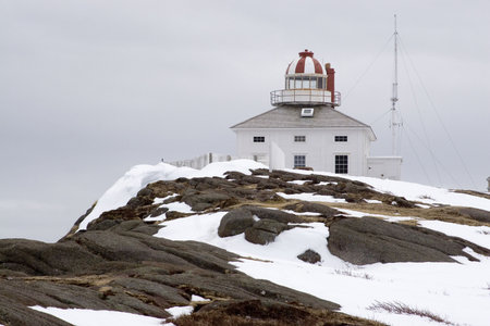 The old lighthouse at Cape Spear, the most easterly point in North Americaの写真素材
