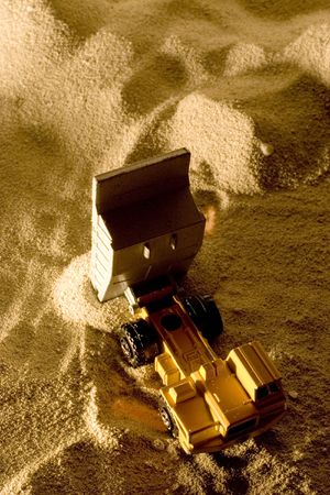 Close up of a toy dump truck.の写真素材