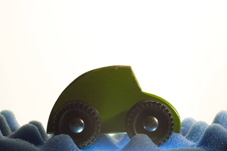 A toy green car.の写真素材