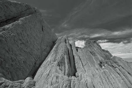 Shot of an impressive rock formation on the Bonavista peninsula, Newfoundland. の写真素材