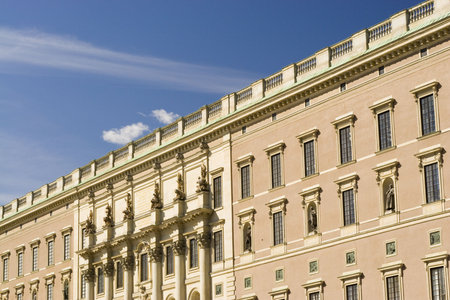 Shot of beautiful building in Stockholm.の写真素材