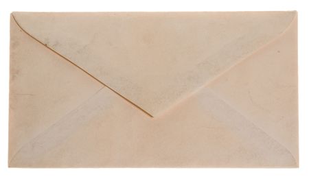 Closed envelope from the back, vintage and well worn. の写真素材