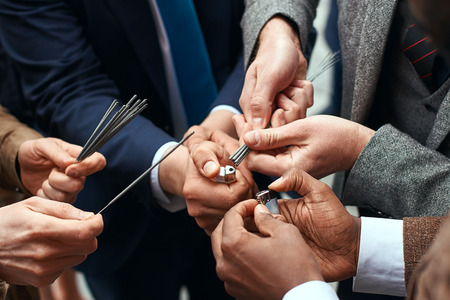 Business team ready to start a celebration of successの写真素材