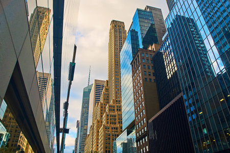 Downtown Manhattan in New York City with breathtaking skyscrapers