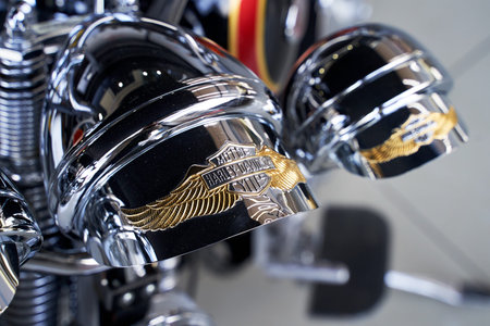 Logo of Harley-Davidson, an American motorcycle manufacturer