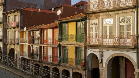 Porto, Portugal. Picturesque cozy small building in the old town.の写真素材