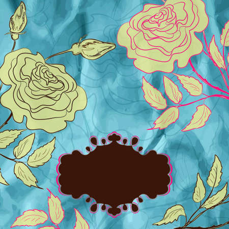 Vintage roses illustrationの写真素材