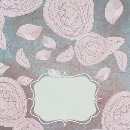 Floral backgrounds with vintage rosesのイラスト素材