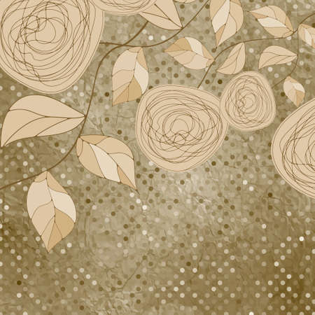 Floral backgrounds with vintage roses. EPS 8のイラスト素材