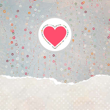 Valentine card with heart. EPS 8のイラスト素材