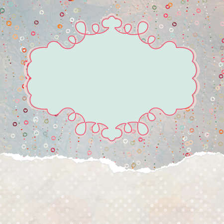 Valentine card with placeholder. のイラスト素材