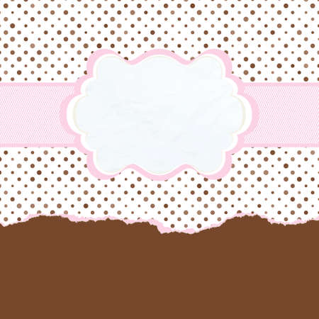 Brown and pink vintage card template. EPS 8のイラスト素材