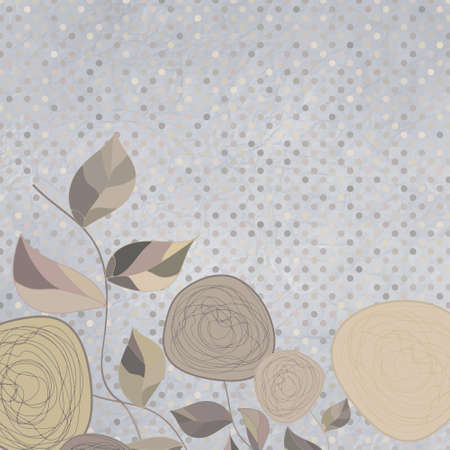 Romantic floral card with vintage flower  EPS 8のイラスト素材