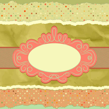 Vintage card template with copy space  のイラスト素材