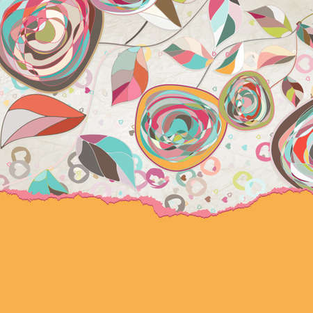 Vintage card template with copy space のイラスト素材