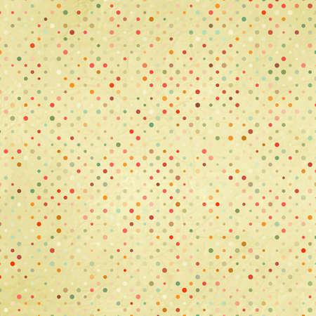 Aged and worn paper with polka dots  のイラスト素材
