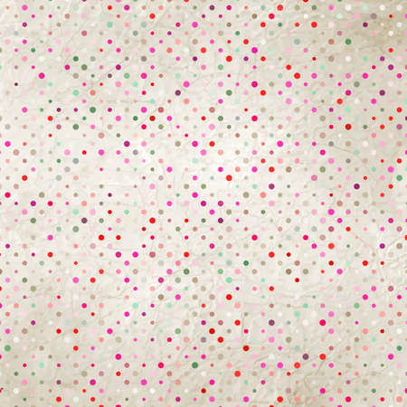 Aged and worn paper with polka dots  EPS 8のイラスト素材
