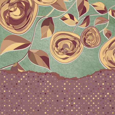 Vintage card template with copy space  EPS 8のイラスト素材