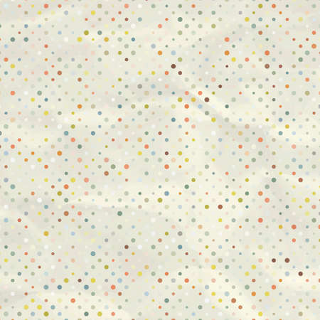 Aged and worn paper with polka dots  EPS 8のイラスト素材