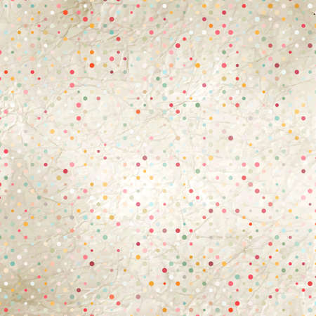 Aged and worn paper with polka dots  EPS 8のイラスト素材