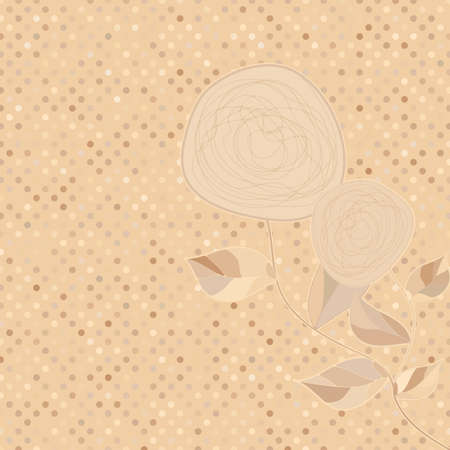 Two romantic floral with vintage flower  EPS 8のイラスト素材