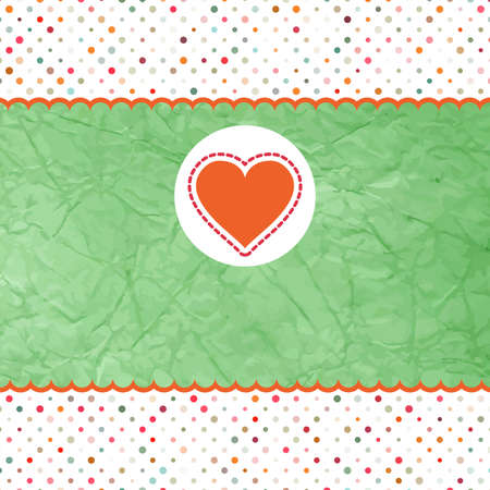Valentine card with heart  EPS 8 のイラスト素材