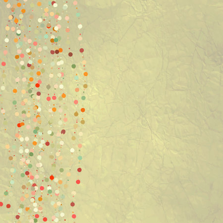 Green and beidge vintage cardのイラスト素材